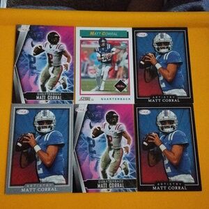 Sage Matt Corral Quarterback Card Collection - Rookie Lot 6